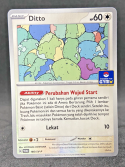 Limited Pokemon Card Indonesia Ditto Gym Promo 166/SV-P 151 Art - Image 1