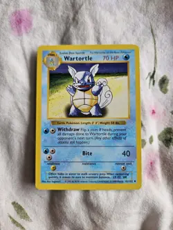 1999 Mint WOTC Shadowless Wartortle 42/102 Uncommon Pokemon Card - Image 1