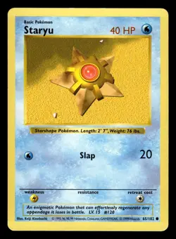 Staryu 65/102 Shadowless Base Set Pokemon Card - Image 1