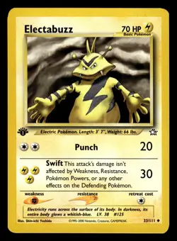 Electabuzz 33/111 1st Edition Neo Genesis Set Pokemon Card - 2 - Image 1