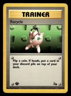 Recycle 61/62 1st Edition Fossil Set Pokemon Card - Image 1