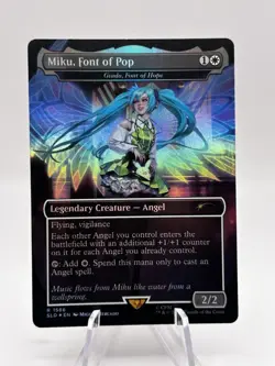 Miku, Font of Pop 1586 Rainbow Foil Hatsune Miku Secret Lair SLD MTG NM - Image 1