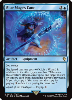 MTG Magic 1x Blue Mage's Cane SURGE FOIL (M/NM) Commander Final Fantasy - Image 1