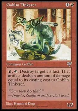 Goblin Tinkerer - Light Play MTG Mirage - Image 1