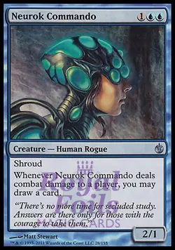 Neurok Commando 2x FOIL MBS MTG Mirrodin Besieged Uncommon MINT blue - Image 1