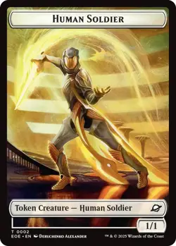 MTG Edge of Eternities - Lander 0007 & Human Soldier 1/1 [Token] - Image 2