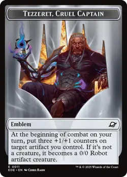 MTG Edge of Eternities - Tezzeret, Cruel Captain & Robot 2/2 [Token] - Image 1