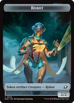 MTG Edge of Eternities - Tezzeret, Cruel Captain & Robot 2/2 [Token] - Image 2