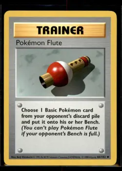 Pokemon Flute Base Set (Shadowless) Moderately played - Image 1