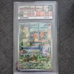 Pokemon Charmander SV 044 Scarlet Violet Promo Obsidian Flames Ace 9 Graded! - Image 1