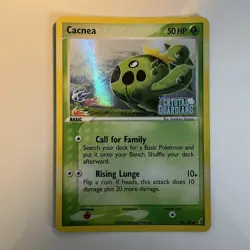 Pokemon TCG Cacnea Ex Crystal Guardians Holo Stamped 47/100 2006 - Image 1