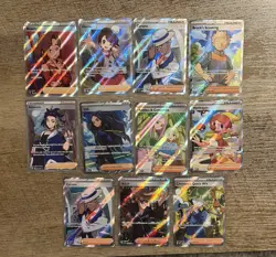 Pokemon TCG Supporter/Trainer Full Art Card Lot Of 11 - All Mint Condition - Image 1