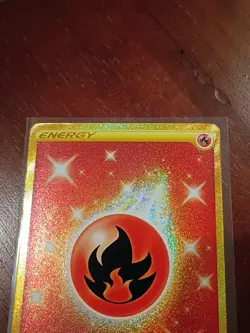 Pokemon Card TCG - Fire Energy 284/264 Fusion Strike Gold Secret Rare Holo NM - Image 2