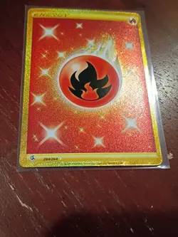 Pokemon Card TCG - Fire Energy 284/264 Fusion Strike Gold Secret Rare Holo NM - Image 3