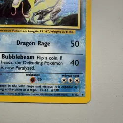 Gyarados 6/102 Holo Rare Unlimited Base Set WOTC Pokemon Card Vintage TCG - Image 5