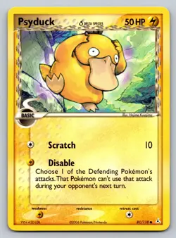 2006 Psyduck 81/110 Common Regular Pokemon Card EX Holon Phantoms NM - Image 1