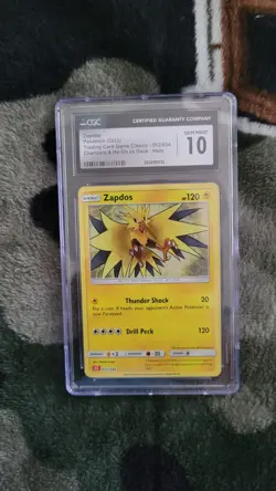 CGC 10 Gem Mint Zapdos Holo 012/034 Trading Card Game Classic CLC Pokemon Card - Image 1