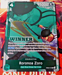 One Piece Card Game English Carte Holo Winner Roronoa Zoro EB02-019 ALT Mint - Image 1