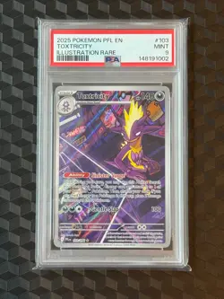 2025 POKEMON TOXTRICITY #103 CARD PHANTASMAL FLAMES PSA 9 - Image 1