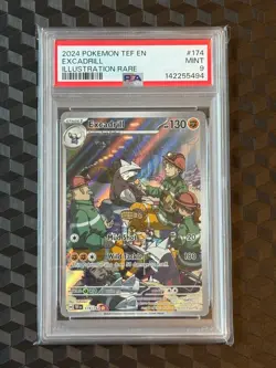 2024 POKEMON EXCADRILL #174 CARD TEMPORAL FORCES PSA 9 - Image 1