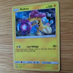 RAIKOU 79/214 POKEMON CARD (LOST THUNDER SET) CRACKED ICE HOLO - Image 4