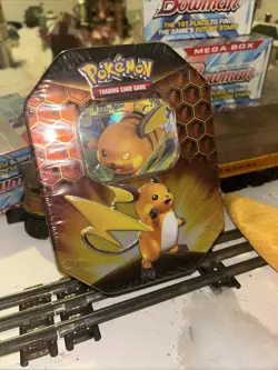 Pokemon TCG: Hidden Fates Tin (45 Cards) Raichu GX 820650804816 - Image 1