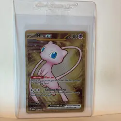 Pokemon TCG - Mew 205/165 Scarlet & Violet 151 Gold UPC Promo Metal Card NM - Image 1