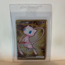 Pokemon TCG - Mew 205/165 Scarlet & Violet 151 Gold UPC Promo Metal Card NM - Image 5