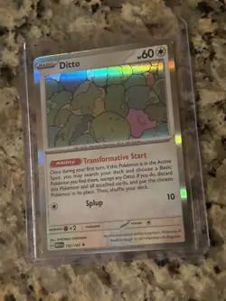 POKEMON 2023 DITTO HOLO CARD 132/165 - Image 1