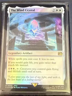 The Wind Crystal Magic MTG 43 FIN Rare Foil Near Mint Card - Image 1