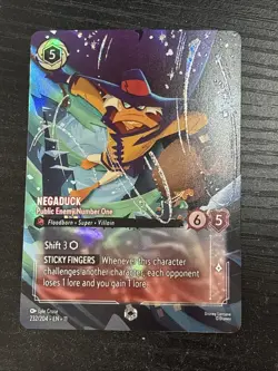Lorcana Winterspell Negaduck Public Enemy Number One Enchanted - Image 1