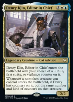 x1 Denry Klin, Editor in Chief R MTG Commander Streets of New Capenna M/NM, Engl - Image 1