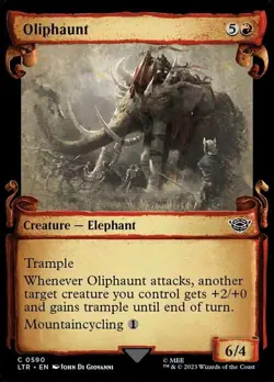 Magic The Gathering MTG OLIPHAUNT SHOWCASE SCROLL The Lord of the Rings NM - Image 1