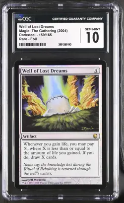 WELL OF LOST DREAMS Darksteel Foil Rare CGC 10 MTG [Nostalgium] - Image 1