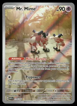 Pokemon Cards Mr. Mime 179/165 151 Illustration Rare NM - Image 1