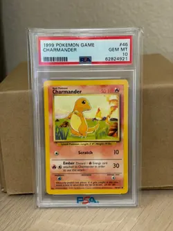 1999 POKEMON GAME #46 CHARMANDER PSA 10 - Image 1