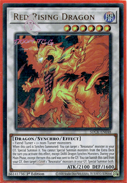 Yugioh! Red Rising Dragon SDCK-EN048 (UR) 1st Ed "Red Dragon Archfiend Support" - Image 1