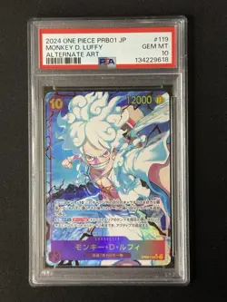 Monkey D. Luffy (Alt Art) OP05-119 SEC ONE PIECE The Best PRB-01 Jap PSA 10 GEM - Image 1