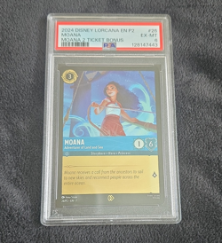 Disney Moana-Adventurer of Land and Sea 26 Promo Cold Foil PSA 6 Lorcana TCG - Image 1