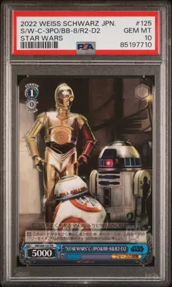 PSA 10 2022 Weiss Schwarz Star Wars S/W-C-3PO/BB-8/R2-D2 Japanese SW/S49-125 PR - Image 1