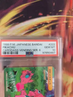 Pokemon Karte Card Pikachu Diglett Paras Carddass Anime Vending japanese PSA 10 - Image 4