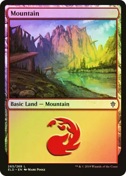 MTG FOIL Mountain - Throne of Eldraine #265 - Image 1