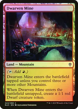 MTG FOIL Dwarven Mine - Throne of Eldraine #243 - Image 1