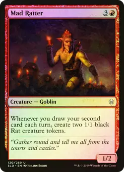 MTG FOIL Mad Ratter - Throne of Eldraine #130 - Image 1
