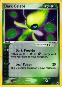 Pokemon TCG Dark Celebi 4/101 Hidden Legends Holo DMG - Image 1