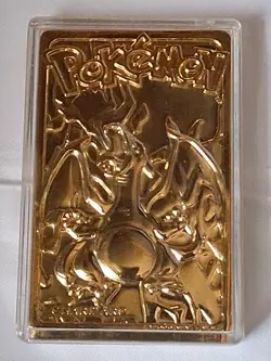 Pokemon Charizard Gold Metal Card 1999 Nintendo China Heavy Gold Plated $25 F/Sp - Image 4
