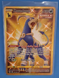 Houndoom 179/163 Secret Rare Gold Battle Styles Pokemon - Image 1