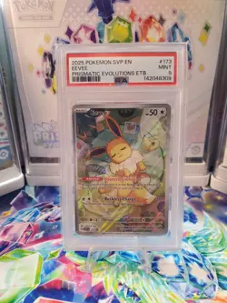 PSA 9 - NM/MT- Eevee Pokemon Svp En-Sv Black Star Promo #173 - Image 1