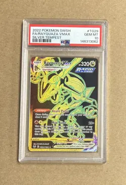 2022 Pokemon Silver Tempest Rayquaza VMAX Card TG29/TG30 PSA 10 - Image 1
