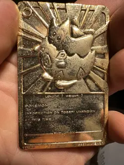 POKEMON 23 KARAT GOLD PLATED TRADING CARDS ~ TOGEPI ~ 1999 Burger King HR - Image 2